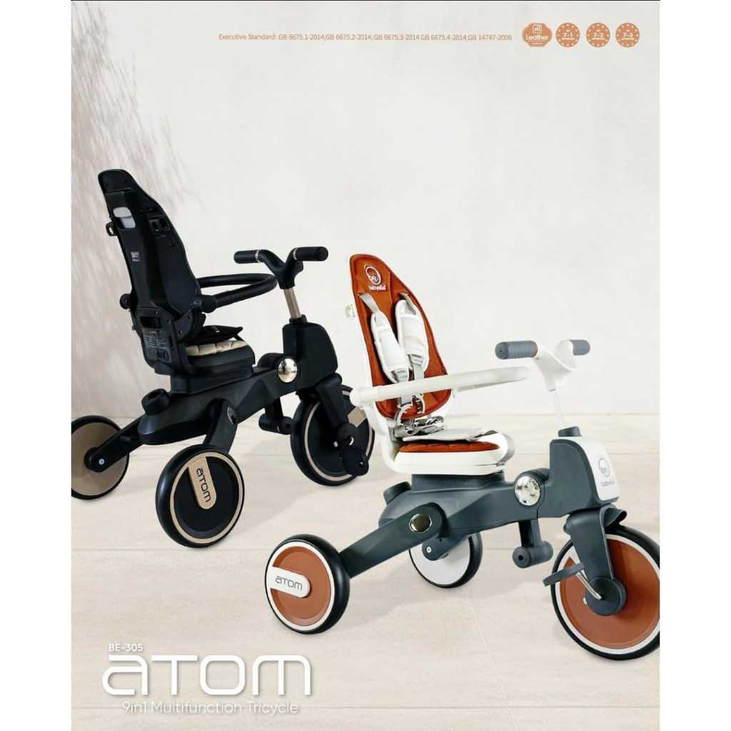 Babyelle Atom 9in1 Multifunction Tricycle Sepeda Anak Roda Balance Bike Stroller Kereta Dorong Anak