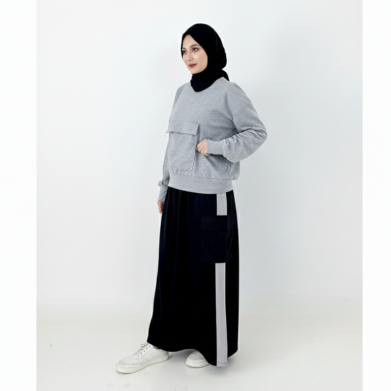 Setelan Olahraga Soft Babytery Rok Sporty Muslim Wanita Zumba Jogging Poundfit Lezahrasignature Fit 
