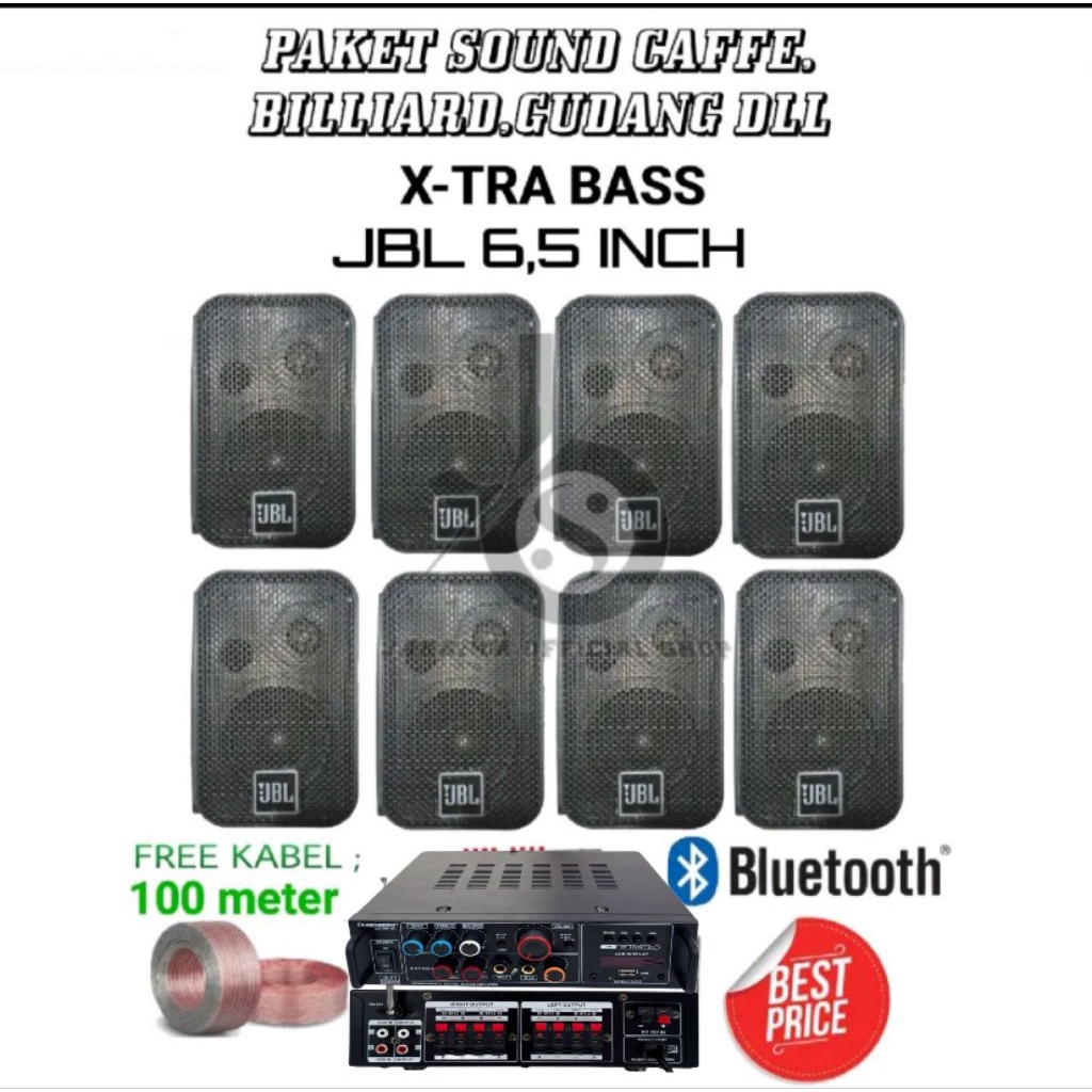Paket sound caffe, premium speaker JBL 6,5 INCH 8 titik