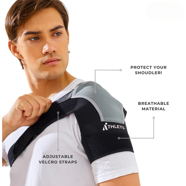 SHOULDER BRACE ATHLETS Deker Penyangga Bahu Pria Wanita Anti Cidera / Decker Support Pelindung Cider