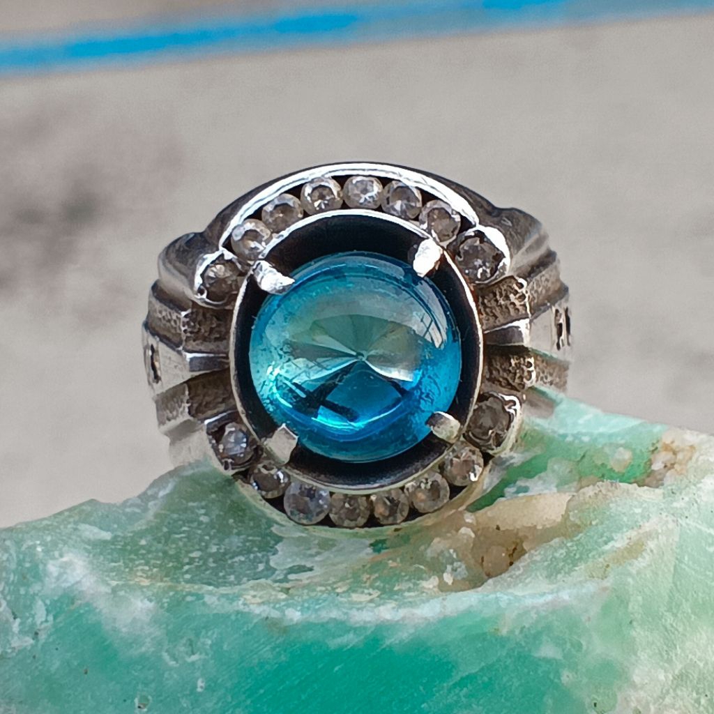 blue topaz swiss ring perak lawasan