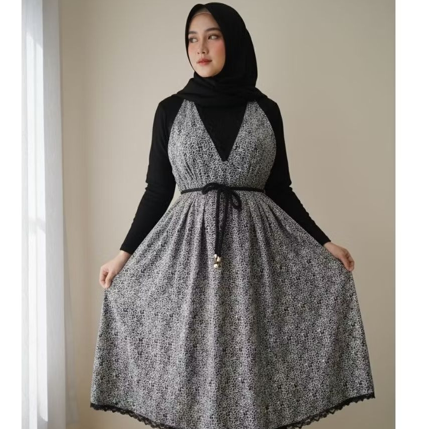 Dress OL sifon jumbo premium PL/dress jumbo kutung PL