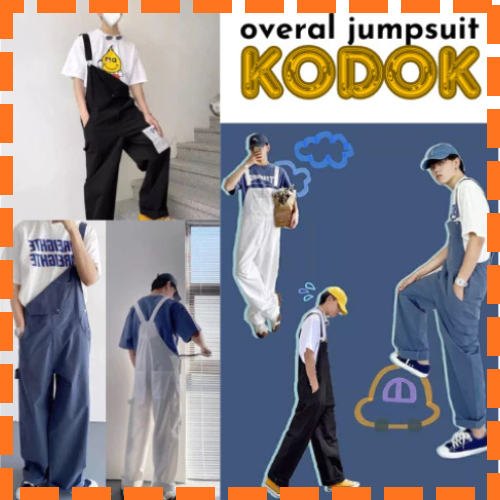 OVERALL CELANA KODOK KOREA AMERICAN DRILL PRIA WANITA