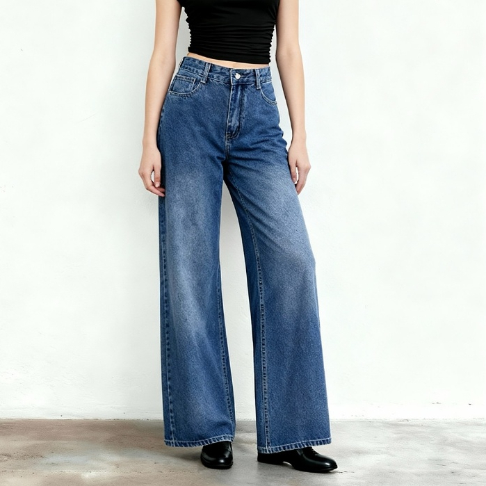 [MEIN] Urban Jeans Wanita Terbaru Celana High Kaki Panjang Waist 8965ZZ Hitam Cewek