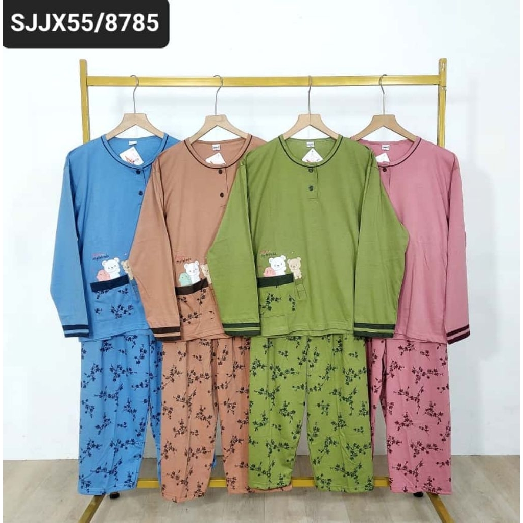 Babydoll PP Jumbo Merk Amro Label Putih Baju Panjang Celana Panjang