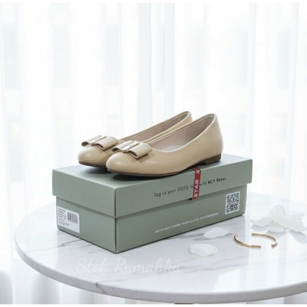 Sepatu NCY Millie Flatshoes Tan