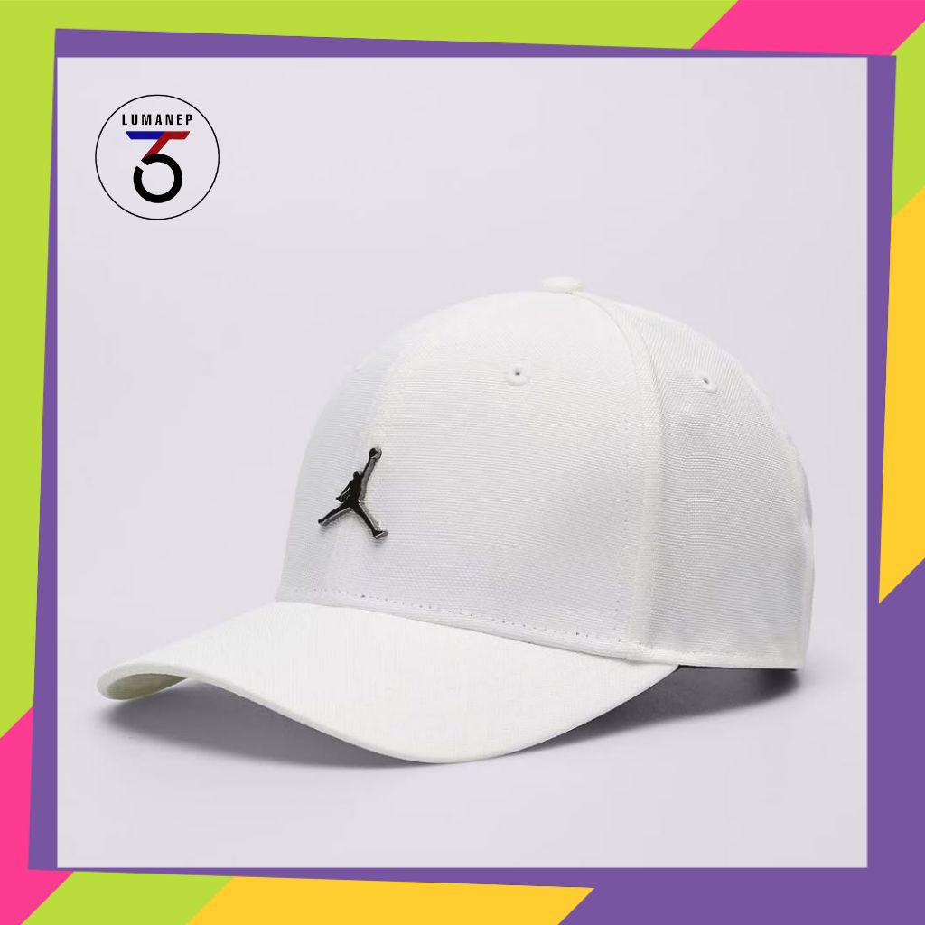 Topi Jordan rise metal Caps - white