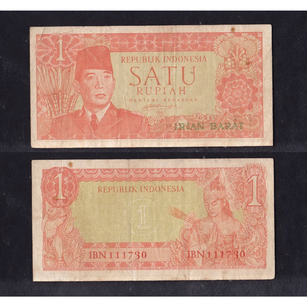 Uang kuno Orida Irian Barat 1 rupiah tahun 1961 Emisi Sukarno