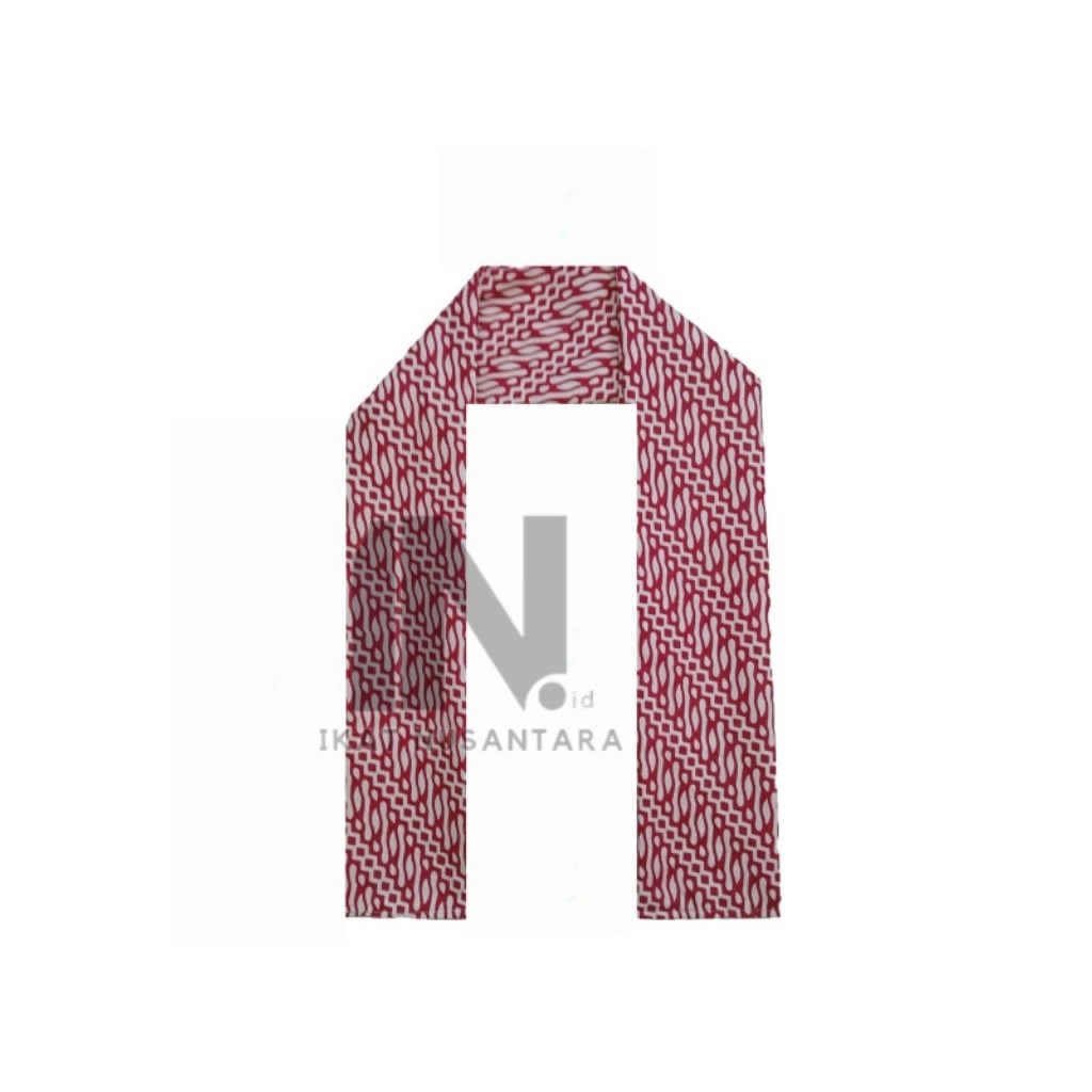 Syal Selendang Merah Putih Selendang Betawi Batik Merah Putih Cukin Ondel Ondel Selendang Batik Cuki