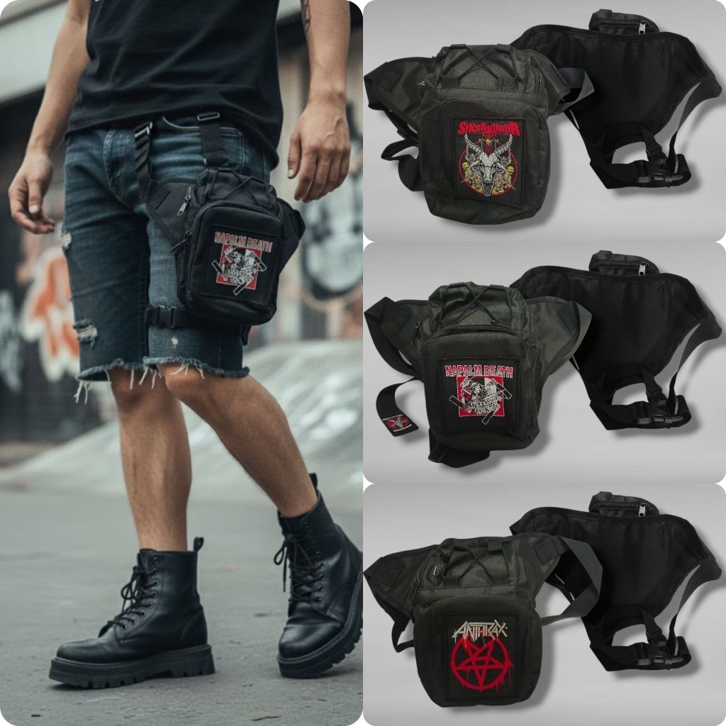 tas paha kecil Prapatan rebel emblem woven