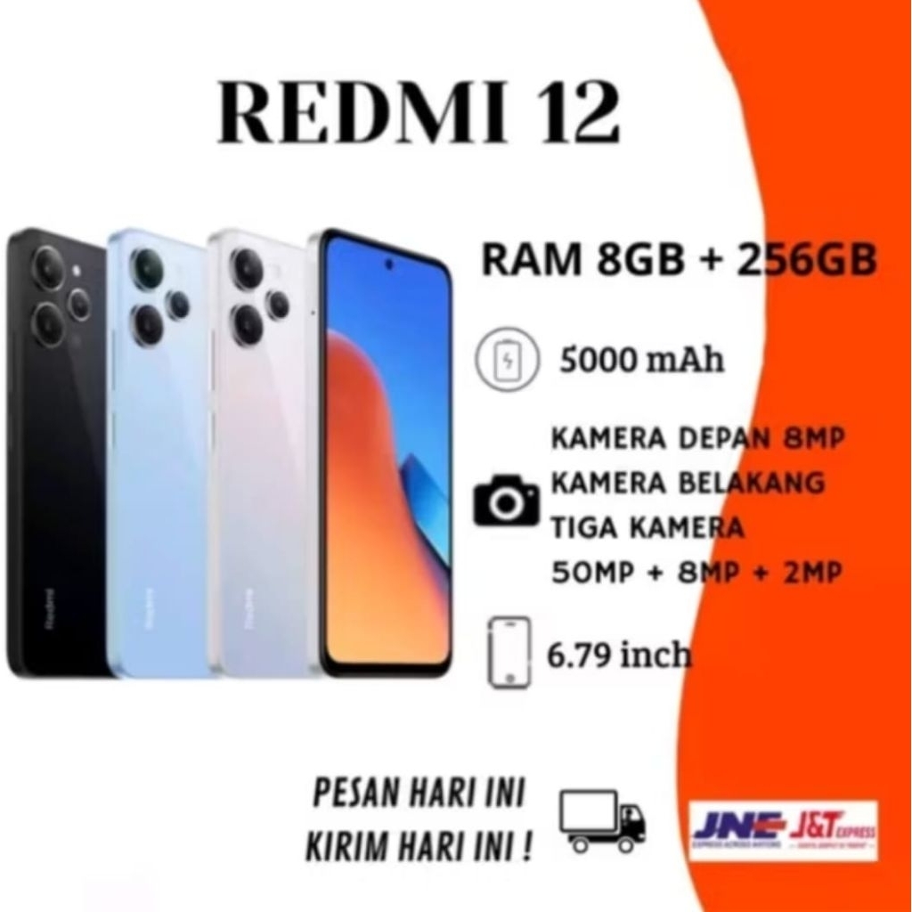 HP XIAOMI REDMI 12 5G 8/256 GB SMARTPHONE- XIAOMI MI 12 RAM 8GB ROM 256GB GARANSI RESMI 1 Tahun