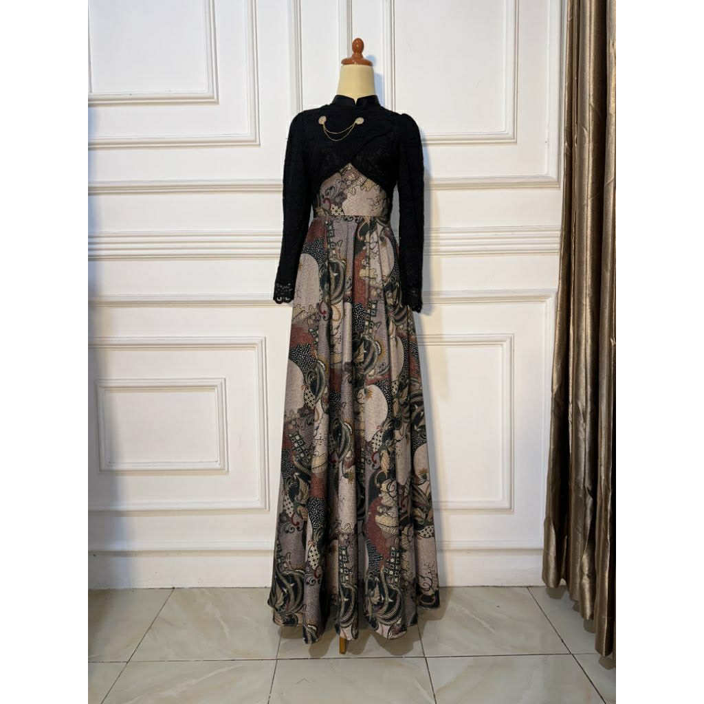 Batik Doby Janggan Brokat Kombinasi Songket Wisuda Bridesmaid