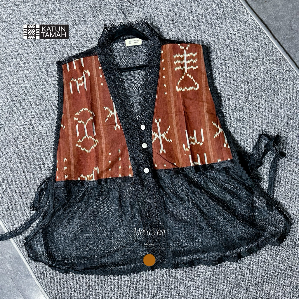 “Meca Vest” vest tenun-vest batik-vest konadangan-vest lucu-vest brukat-vest wanita-vest cantik