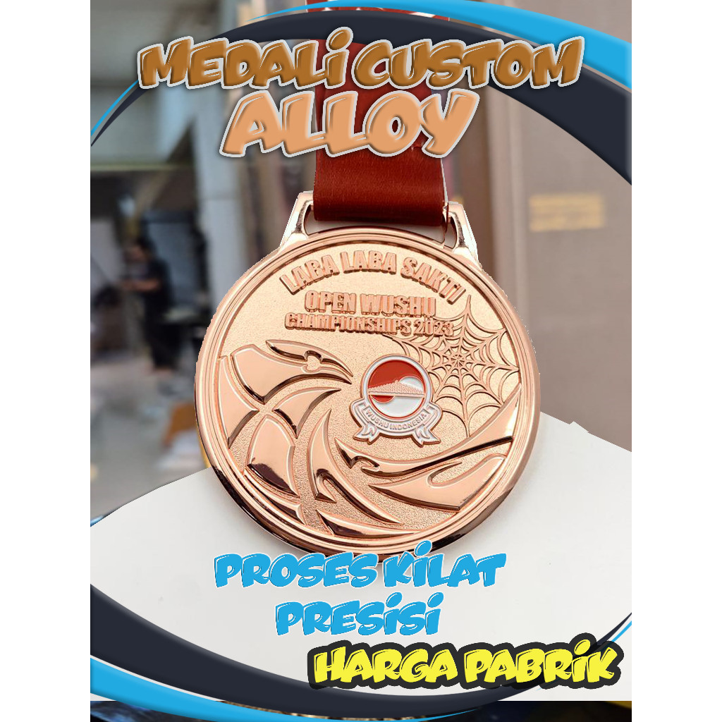 Medali custom alloy anhss desain 3D bisa cetak print uv dan tinta model memutar bisa memakai resin d