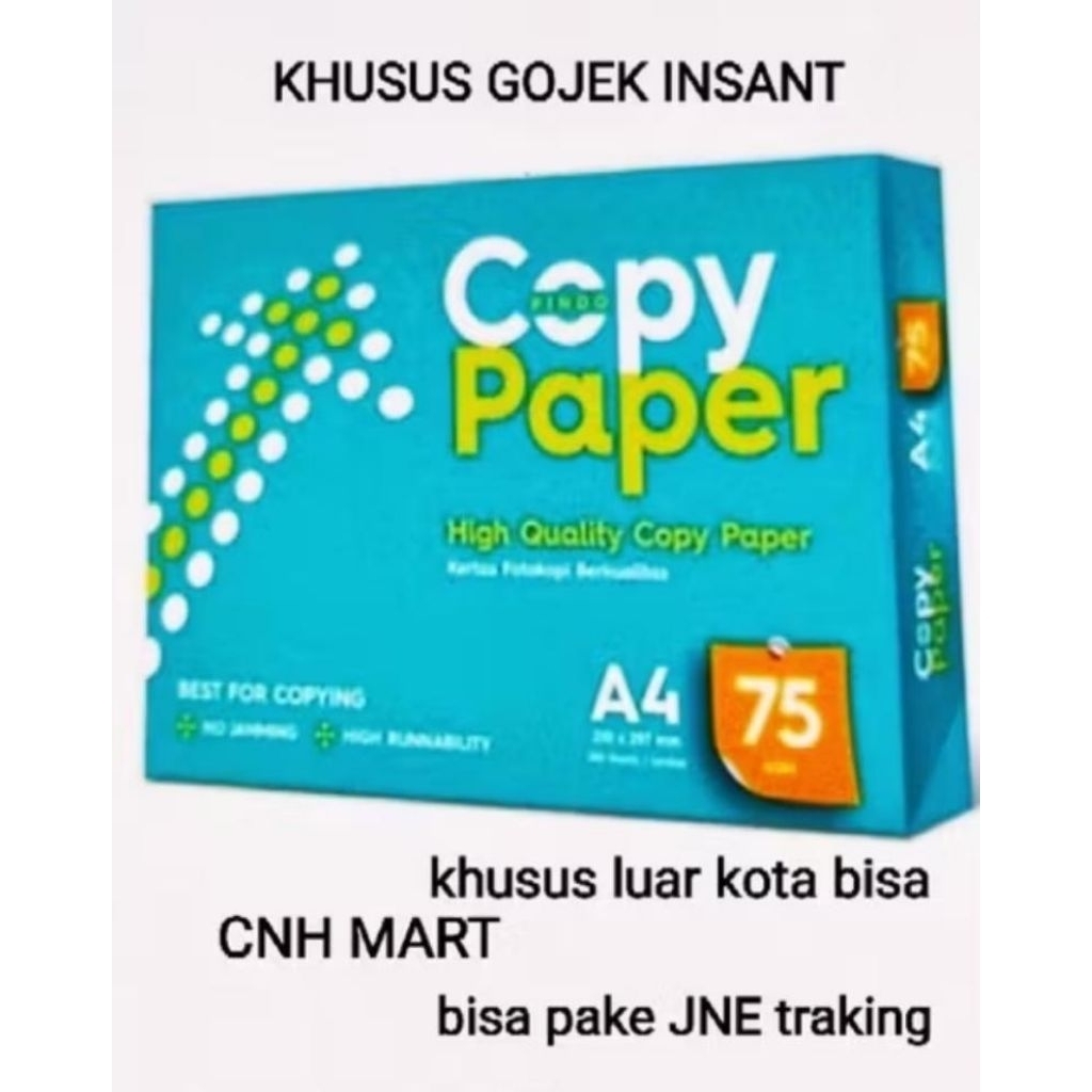 1 Dus ( 5 Rim ) - Copy Paper A4 75 gram / Kertas Fotocopy Copy Paper A4 75 Gram Harga 1 dus ( 5 Rim 