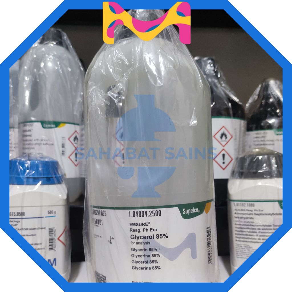 Glycerol 2,5 Liter / Gliserin Pro Analis 104094 / GLISEROL C3H8O3 Original