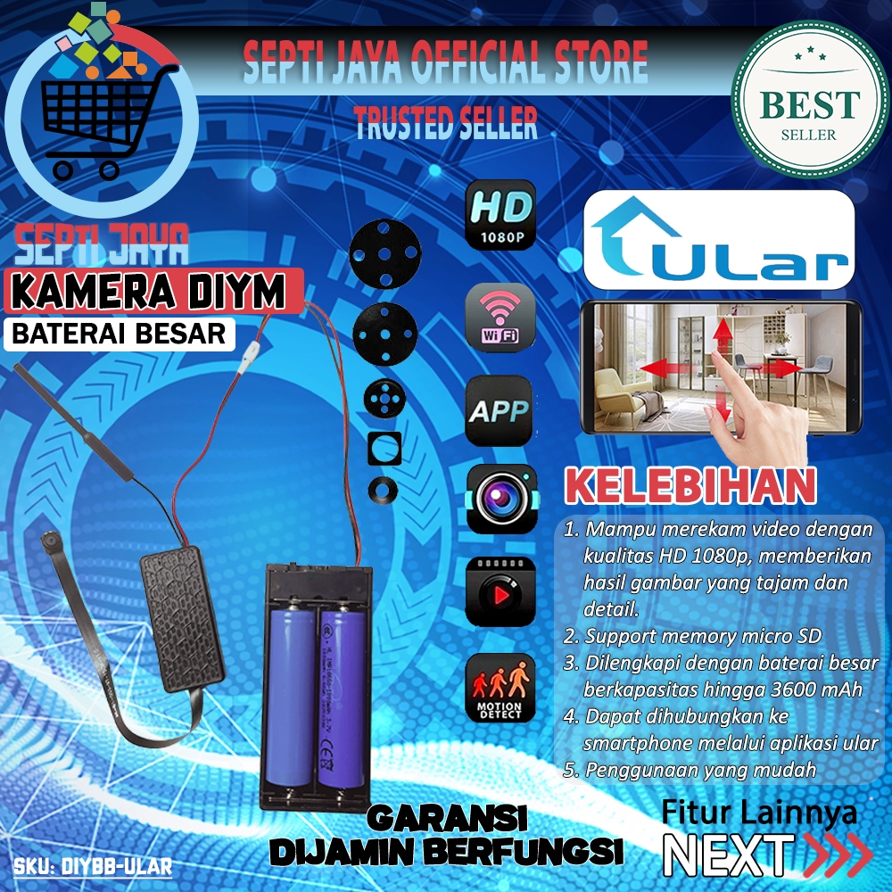 DIYBB-ULAR Mini Camera WiFi 1080P DIY Module Smart Kamera CCTV Keamanan Tersembunyi Motion Detection