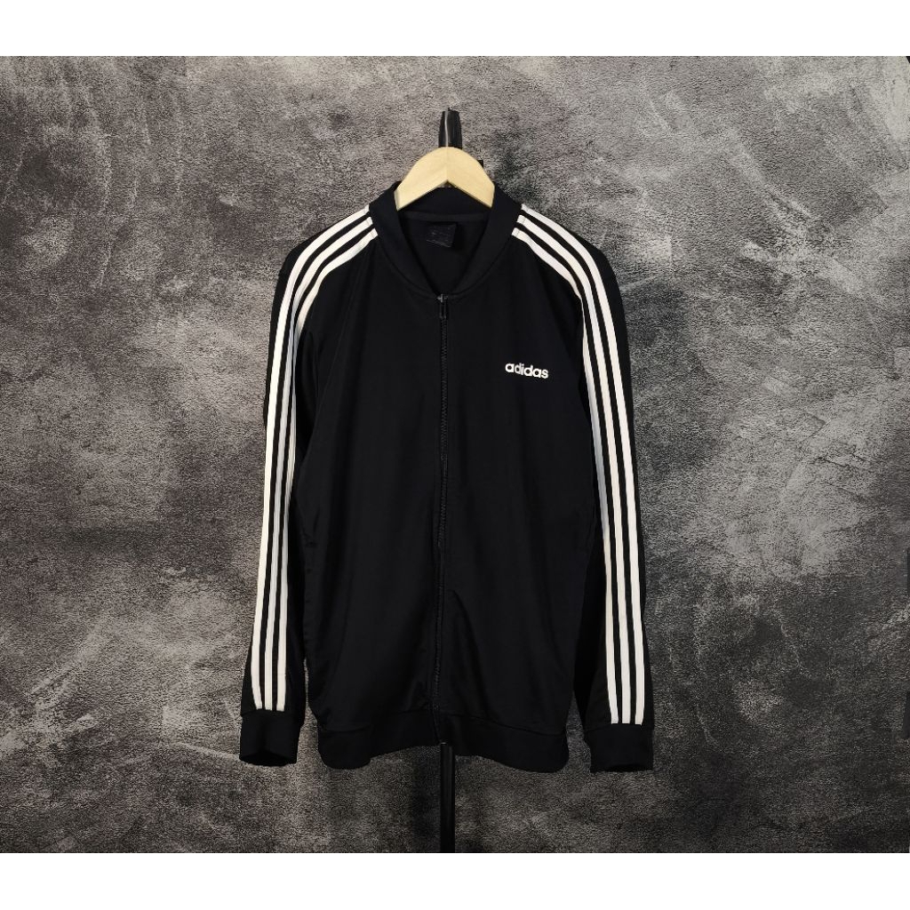 (TRACKTOP ADIDAS BALOK BLACK STRIP WHITE)