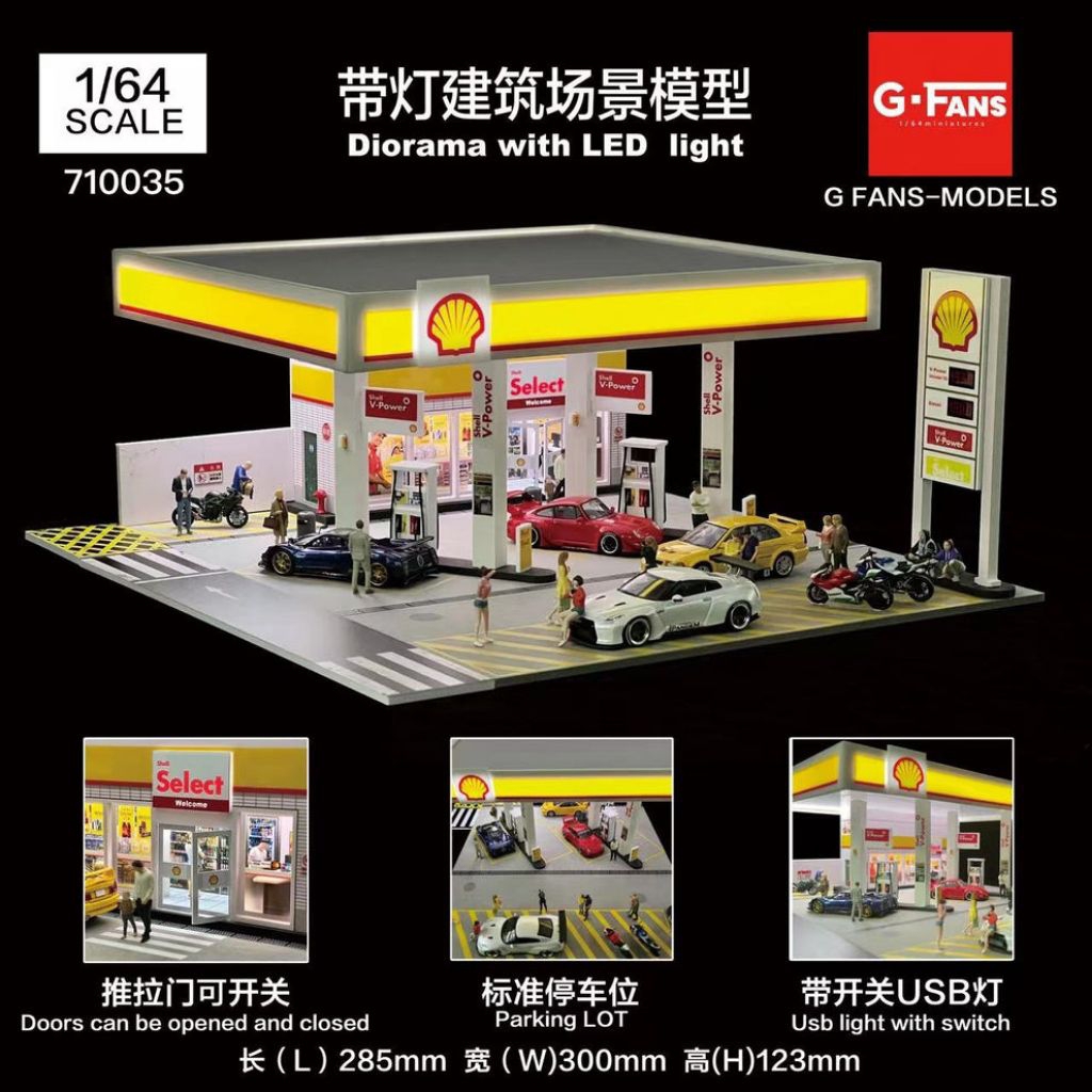 G Fans Models 64 diorama shell Gas Station