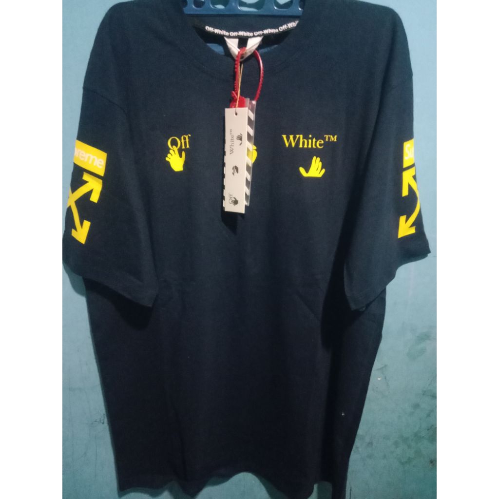 kaos Ori Off white x Supreme