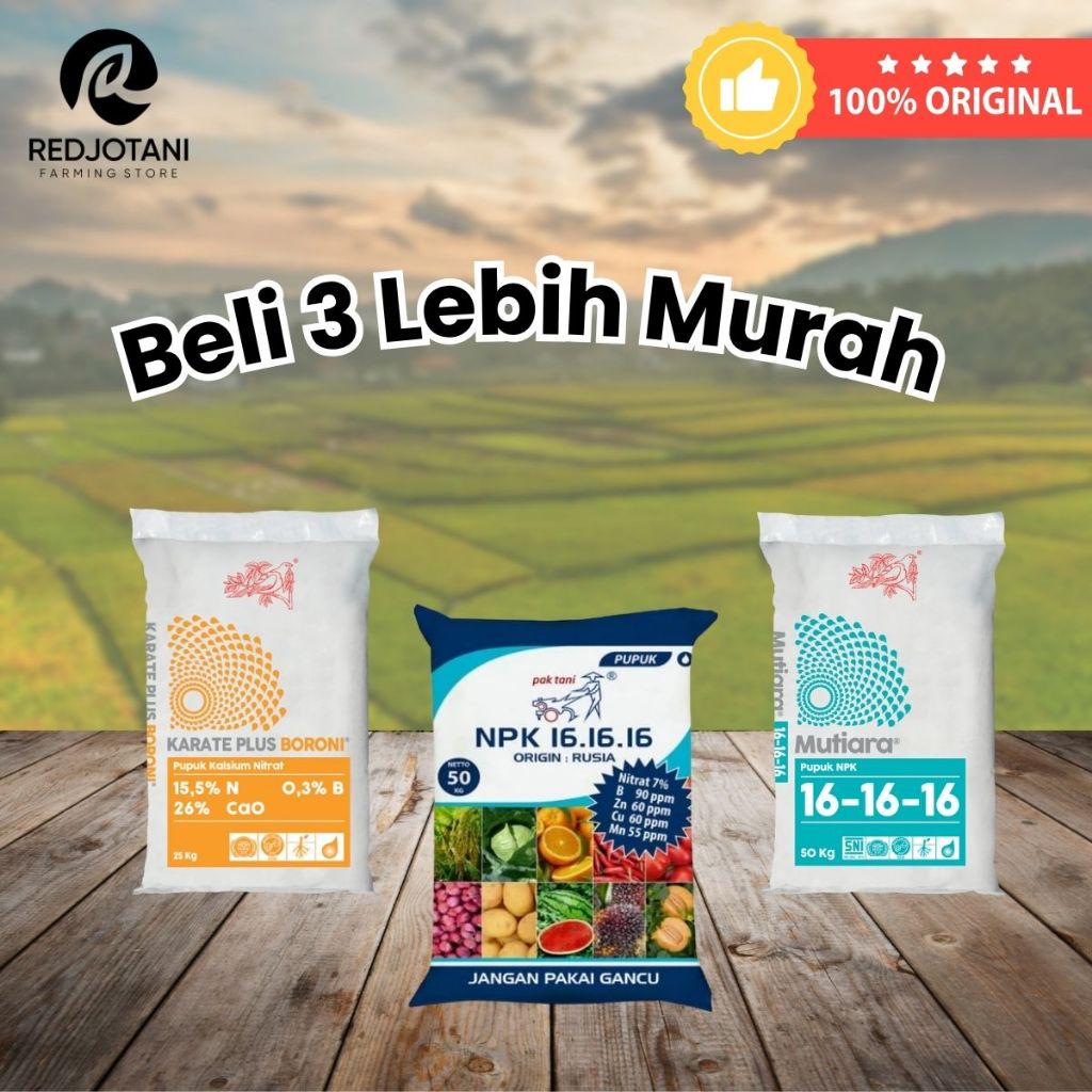 Paket Murah Pupuk Untuk Sayuran NPK + NPK Mutiara + Karate Plus Baroni Cepat Subur Tanaman