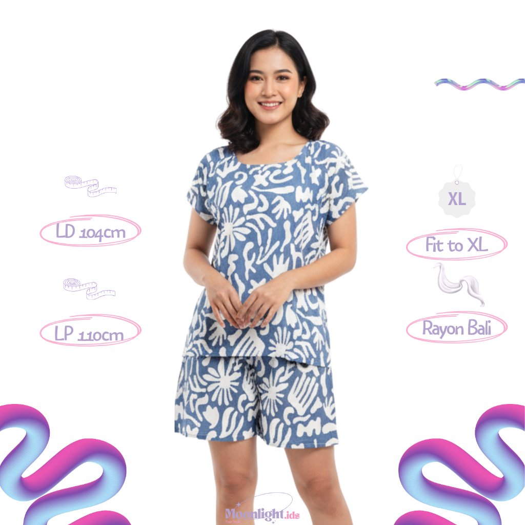 Setelan Baju Tidur Dewasa Kaktus Set Pendek Nyaman Santai dan Tebal Termurah Kekinian