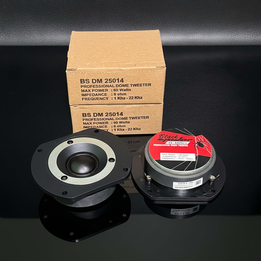 Black Spider Professional Dome Tweeter Horn SET