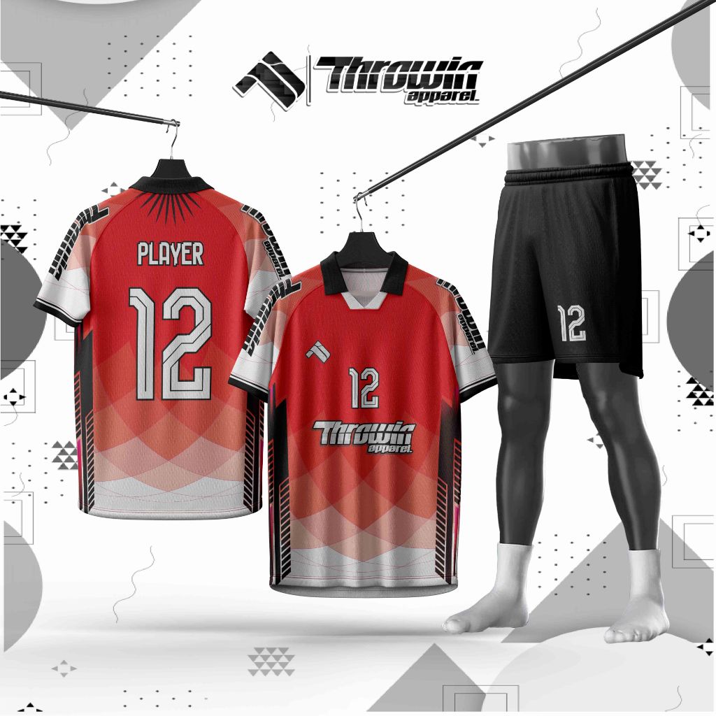 Jersey Baju RAGLAN Volly / voli / SEPAK BOLA / FUTSAL full printing pria wanita free custom nomor da