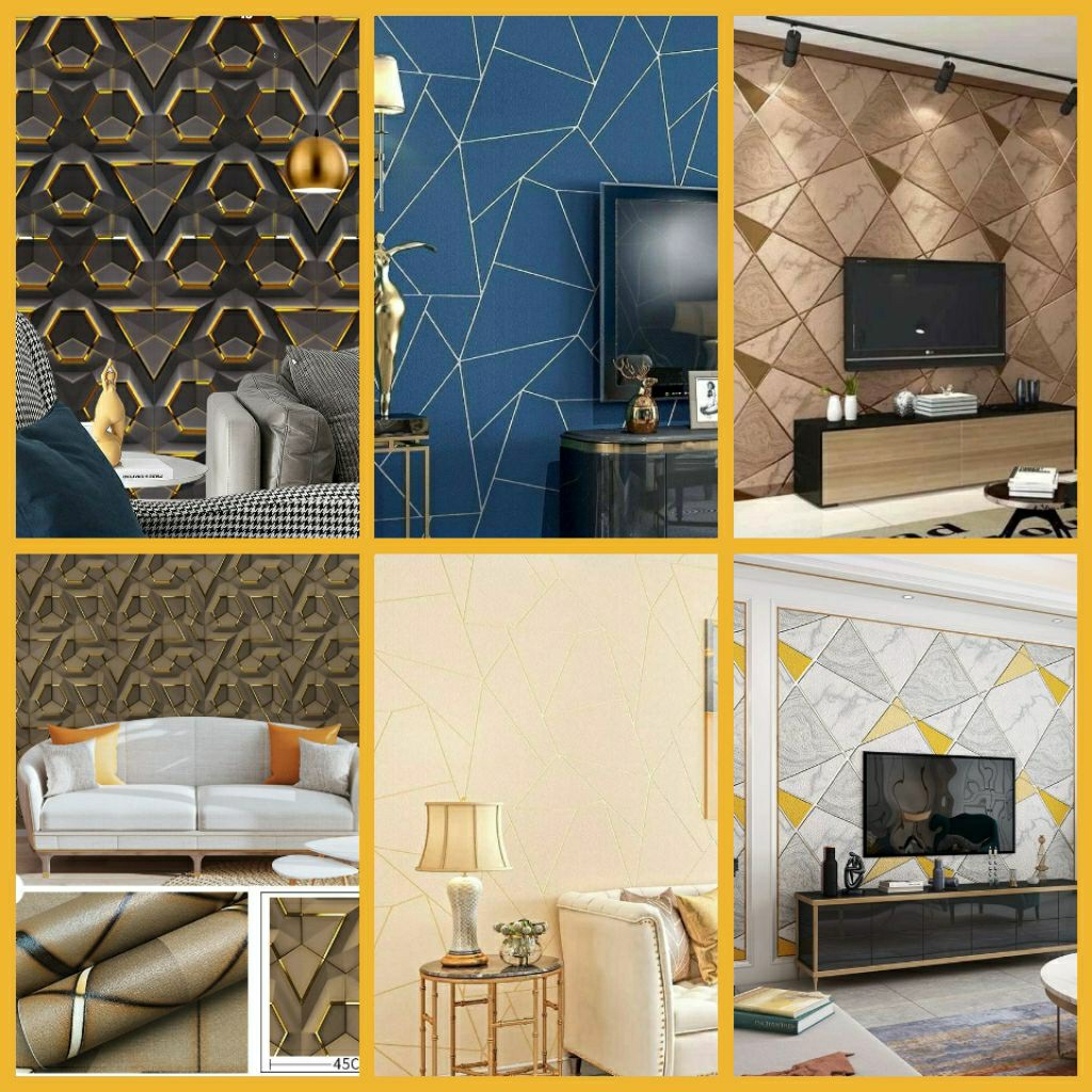 Mewah Wallpaper Keramik/ Wallpaper Dinding Piramid 3D/ Wallsticker Dekorasi Dinding Piramid