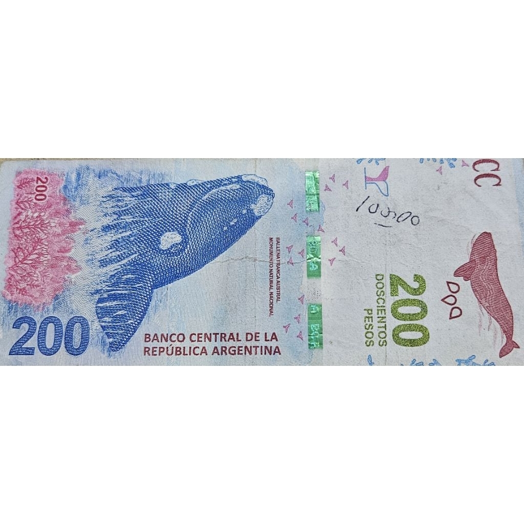 Uang Asing Negara Argentina 200 Peso Design Baru Dijamin Original 100% Kertas Utuh