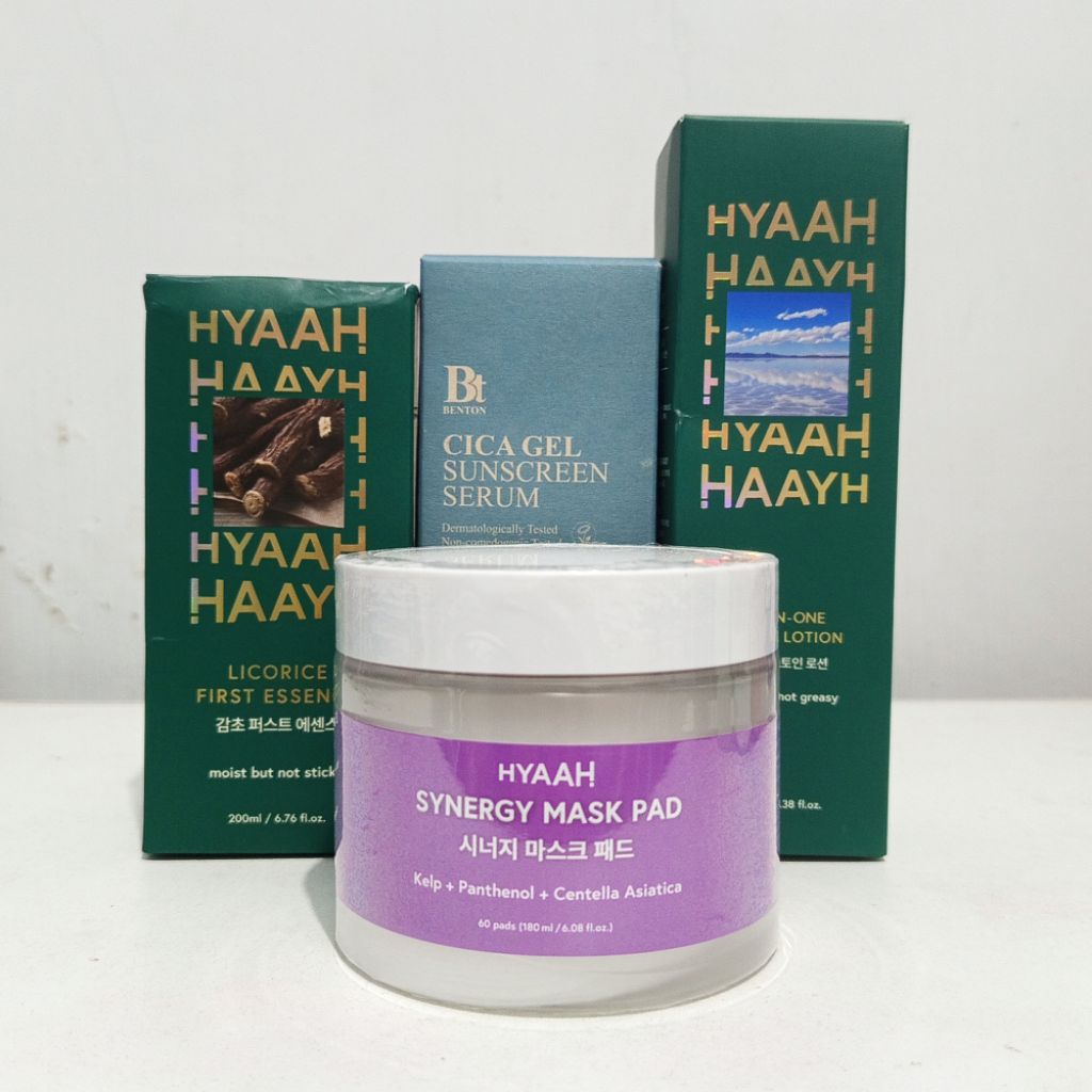 [NEW] skincare korea underprice/murah | BENTON, HYAAH - Cica Gel Sunscreen, Lotion, Essence, toner p