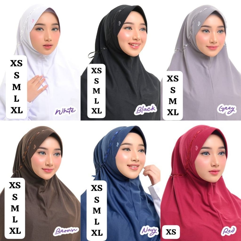 (PROMOO) JILBAB RABBANI HEMY (SIZE S - M) /size L XL KERUDUNG SEKOLAH RABBANI