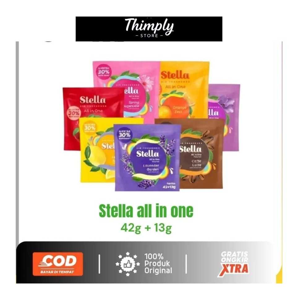 Stella All In One (42gr + 13gr ) Pengharum Ruangan Gantung Pengharum Mobil Ecer