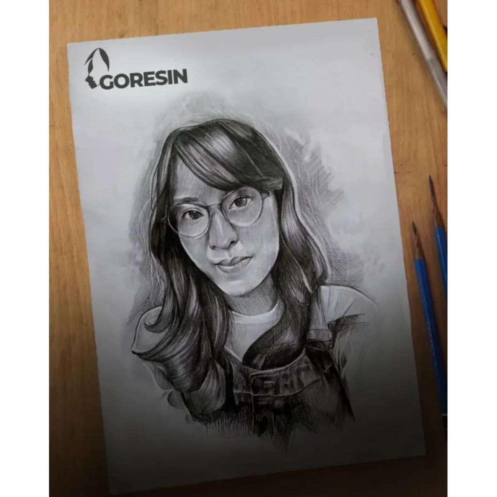 SKETSA WAJAH COSTUM UKURAN A4 UNTUK KADO ULANG TAHUN DAN WISUDA