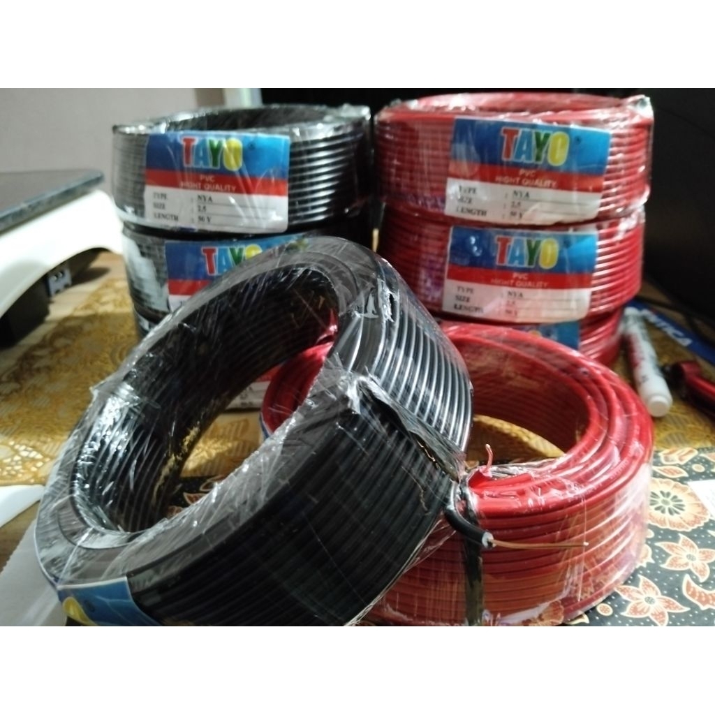 KABEL KAWAT TEMBAGA TUNGGAL 2,5 X 50 YARD TAYO KABEL LISTRIK