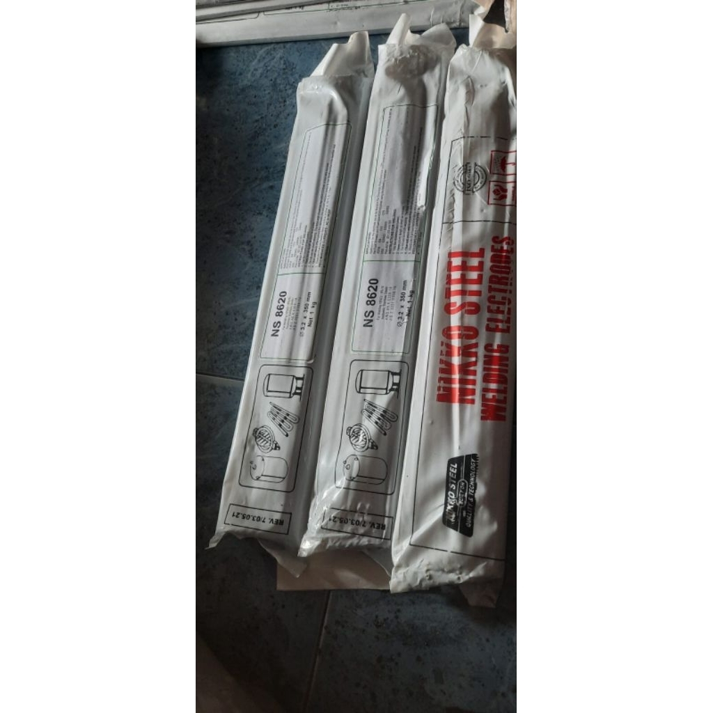 KAWAT LAS NIKKO STEEL STAINLESS NS-8620 AWS E308-16 Size.3.2MM