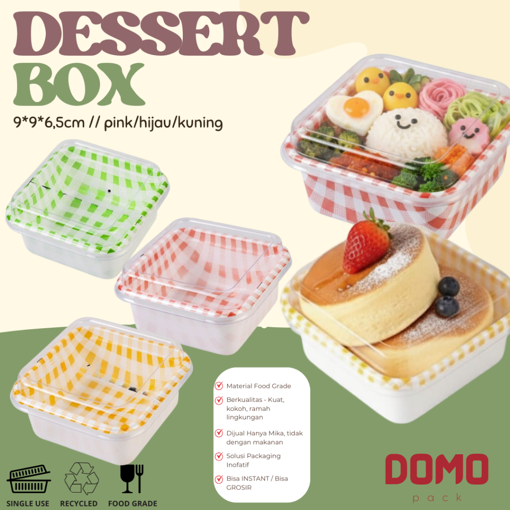 Kotak Mika Kue Korea Dessert Box Korea Kotak Mika Kotak desert Kotak Mochi Bento