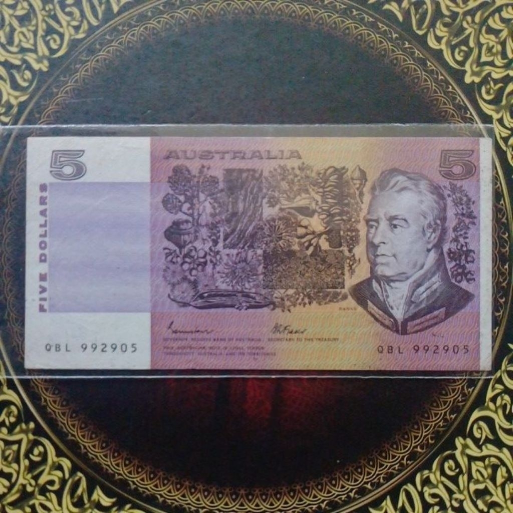 Uang Australia 5 dollar 1973 vf