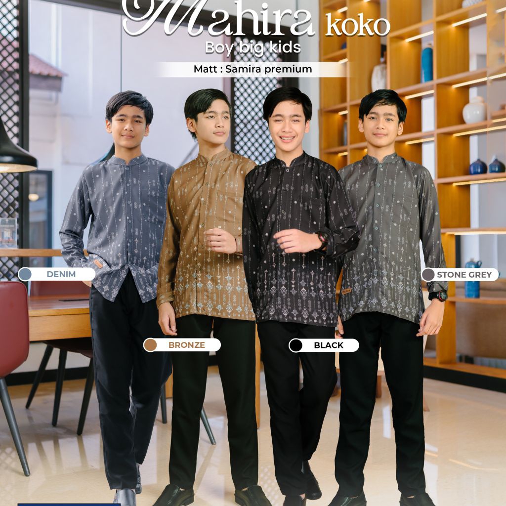 Koko Anak Mahira Family Set by Ghiina Fashion - Couple Gamis dan Koko Keluarga Bahan Premium Bisa CO