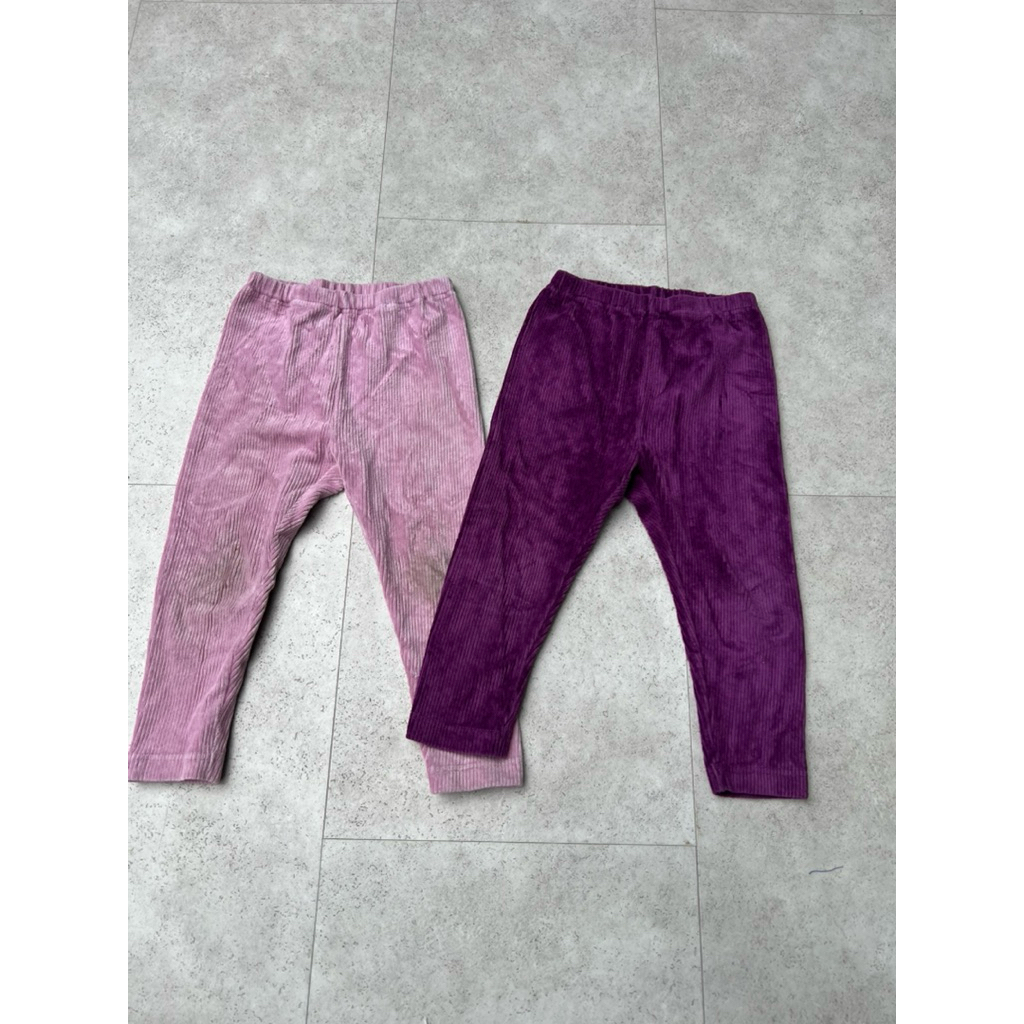 PRELOVED UNIQLO KIDS LEGGING CORDUROY SIZE 90