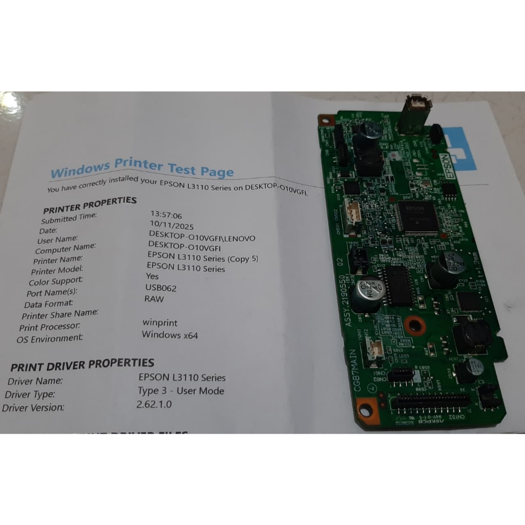 MAINBOARD EPSON L3110 Mainboard Replacement