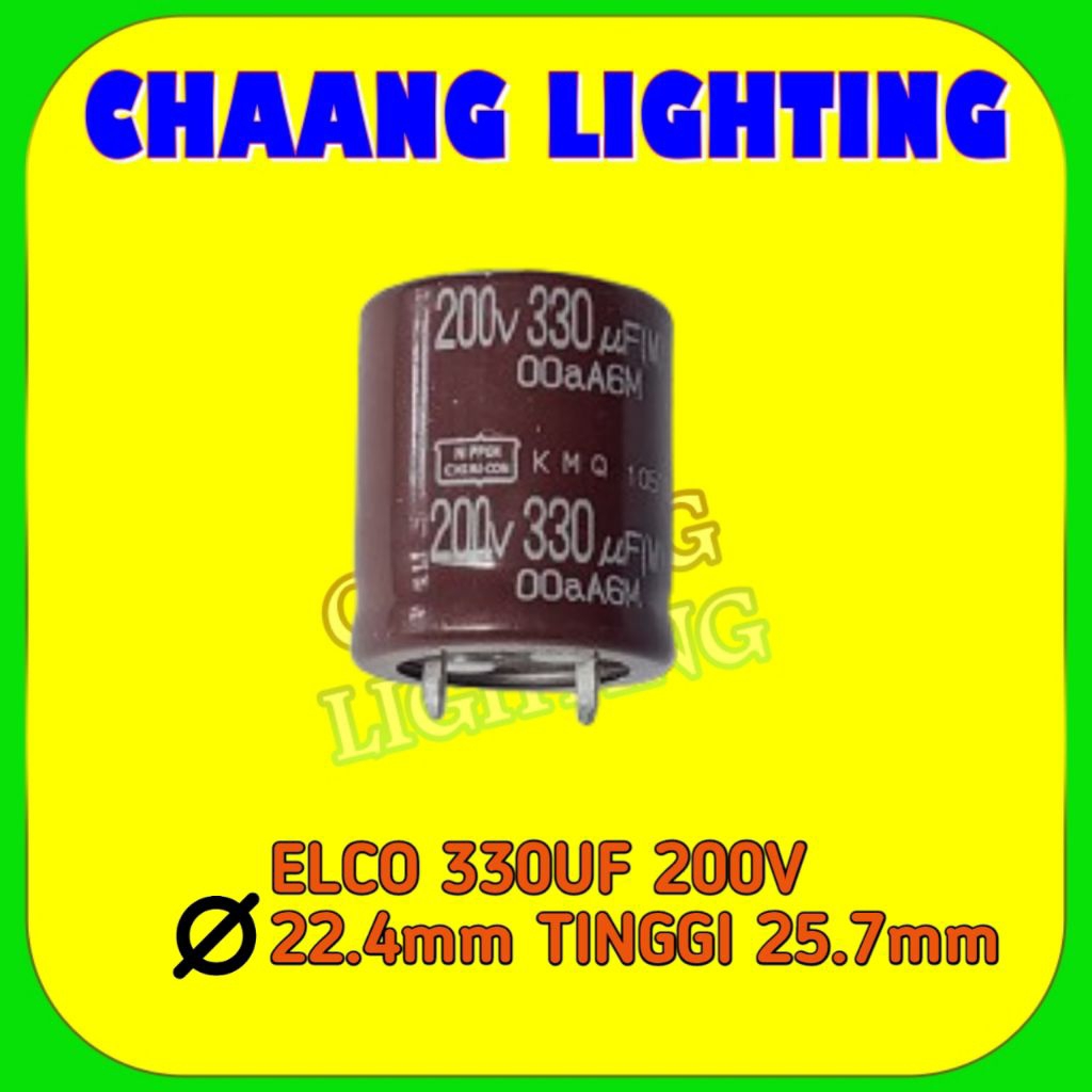 330UF 200V KAPASITOR ELCO 330UF 200V CAPASITOR ELCO 330UF 200V ELCO 330UF 200V 105°C NIPPON