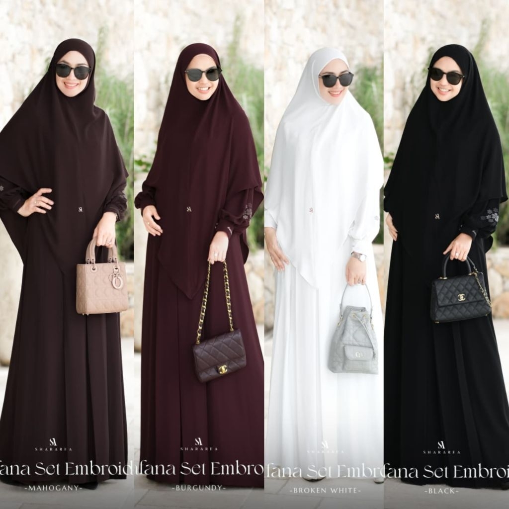 Syarafana Set Embroiderry (Set Khimar Syari) by shararea