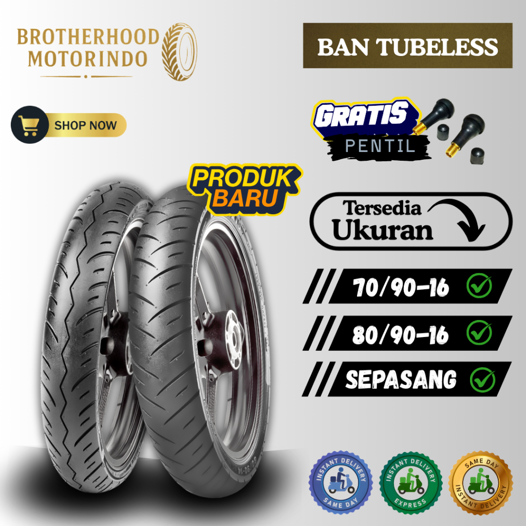(PAKET SEPASANG) BAN MAXXIS M6211/M6212 RING 16 TUBELESS (70/90-16 / 80/90-16) BAN TUBLES / BAN MOTO