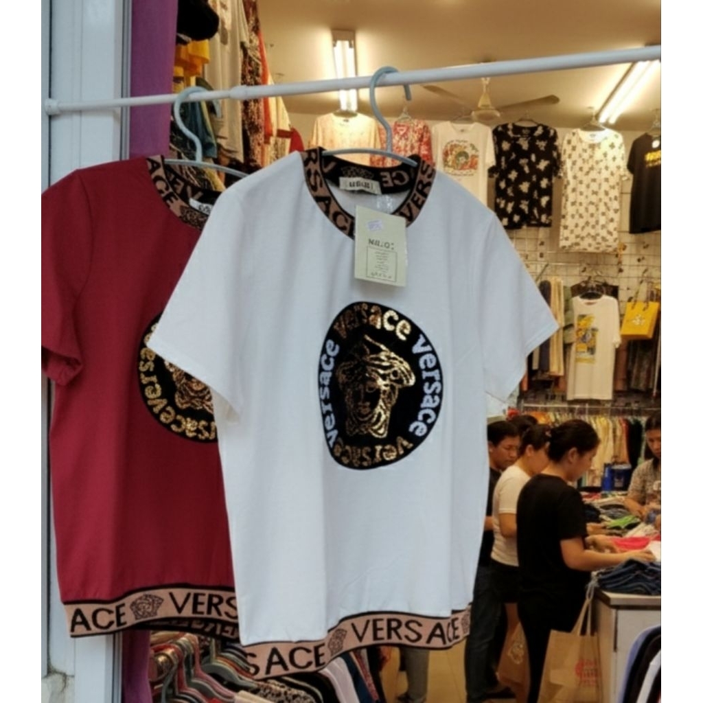 t-shirts import versace mojo /bahan kaos import