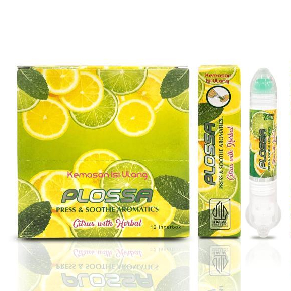 Plossa Mini Minyak Angin Aromatherapy Refill Citrus 4ml Box 12's Pcs