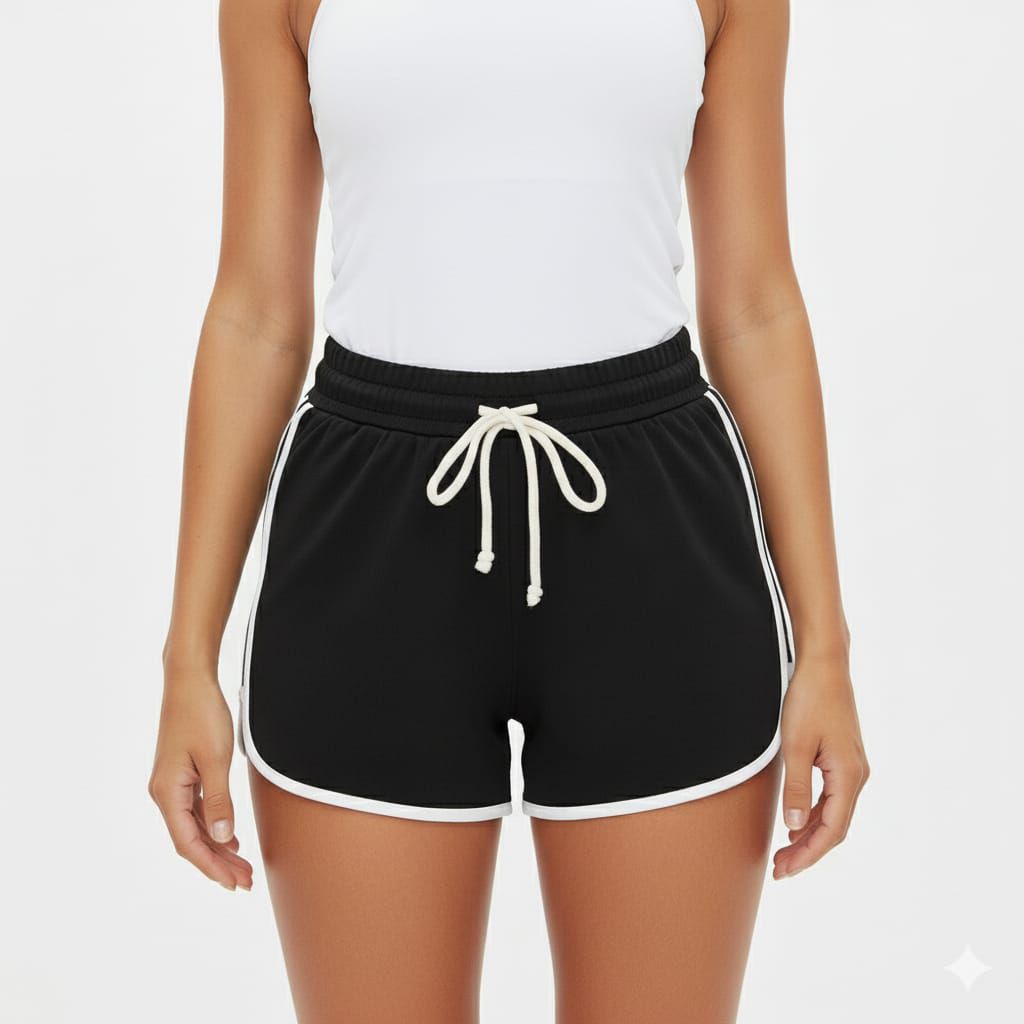 Hot pants Muniko Super jumbo muat Bb 40kg-100kg Celana pendek wanita list putih menarik