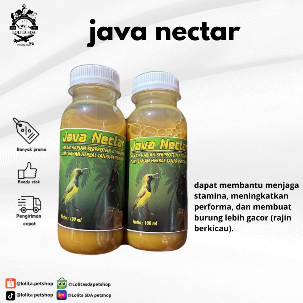 Java nektar / nectar untuk burung
