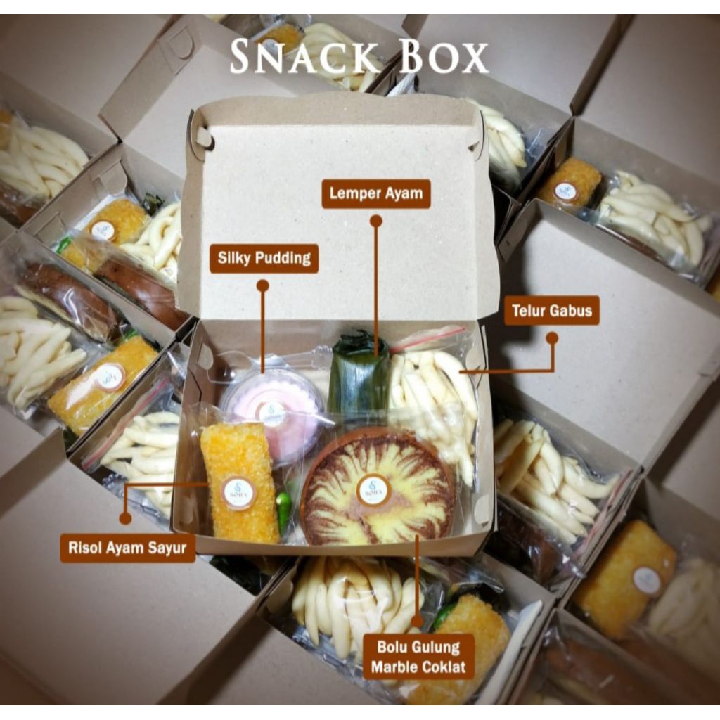 Snack Box isi 5 Premium snack PO H -3, Stock ready PO Delivery Jogja