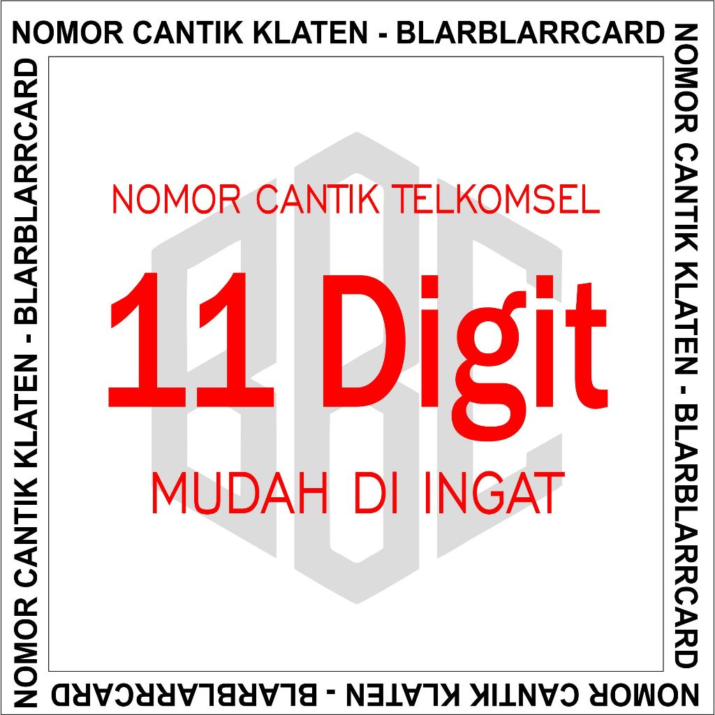Kartu Perdana Nomor Cantik Telkomsel Simpati 11 Digit